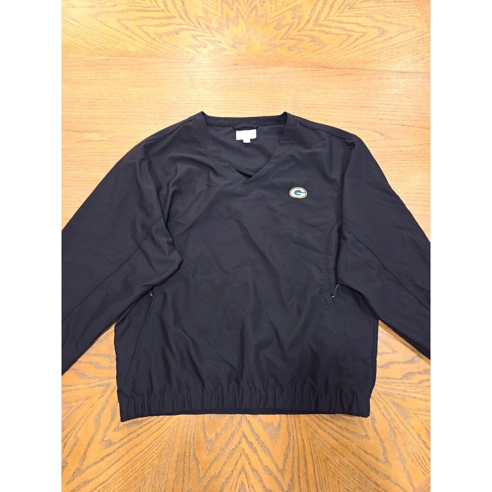 Cutter & Buck Black Half Zip Pullover Wind Jacket Men Size L Embroidered Logo